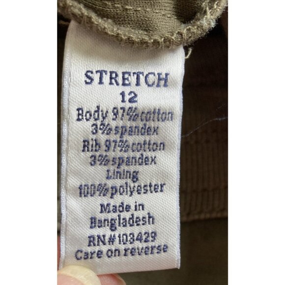 Croft & Barrow Stretch Olive Green Skort Women 12 Elastic Waist Drawstring Pocke - Picture 4 of 8